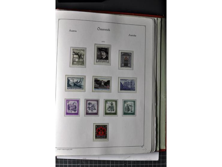 1945/74, postfrische Sammlung, in den Hauptnr. kpl. mit Renner-Blocks