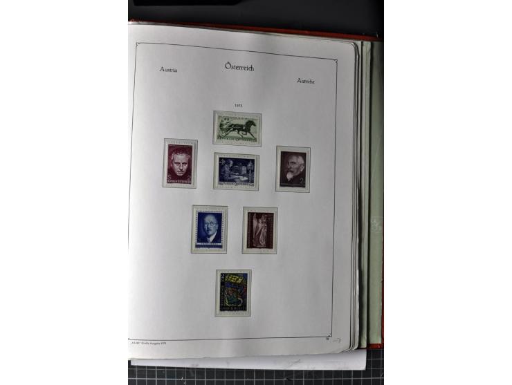 1945/74, postfrische Sammlung, in den Hauptnr. kpl. mit Renner-Blocks