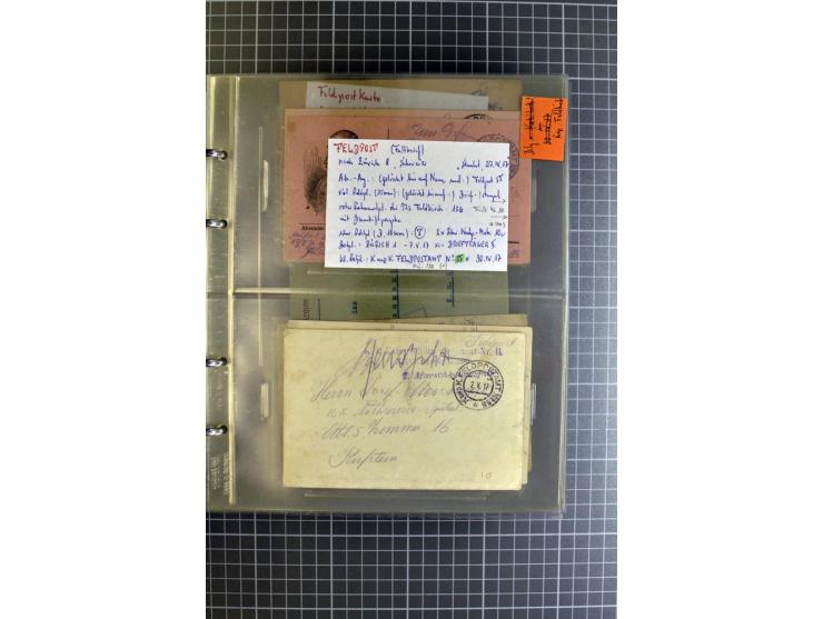 1914/18, großartige Sammlung von über 8000 Feldpostbriefen und -karten, dabei gute Stempel wie Feldpost Nr. 7, 82, 1058, 1060