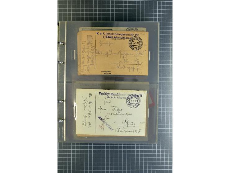 1914/18, großartige Sammlung von über 8000 Feldpostbriefen und -karten, dabei gute Stempel wie Feldpost Nr. 7, 82, 1058, 1060