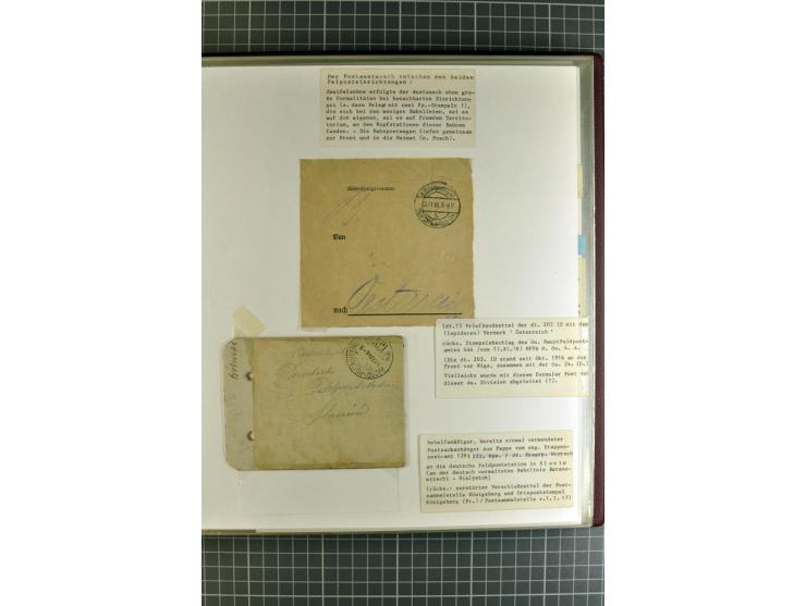 1914/18, großartige Sammlung von über 8000 Feldpostbriefen und -karten, dabei gute Stempel wie Feldpost Nr. 7, 82, 1058, 1060