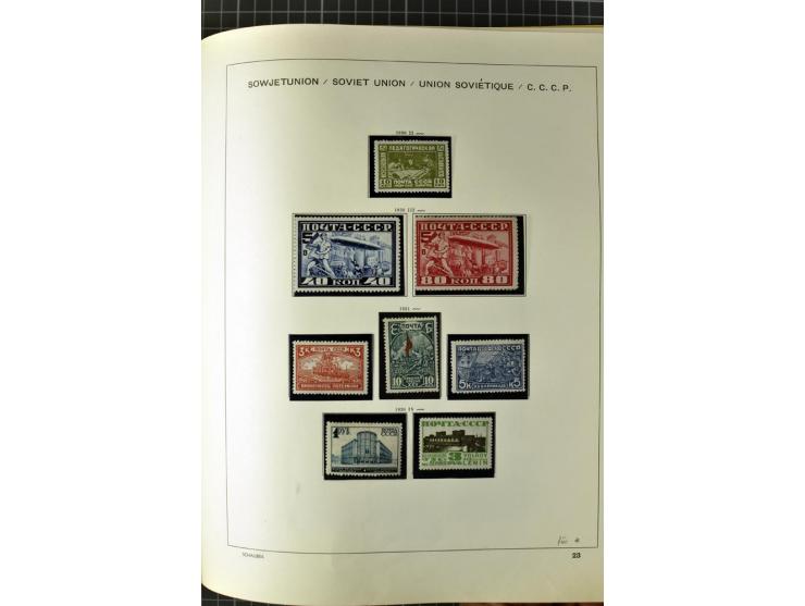 1875/1939, ungebrauchte Sammlung in vielen besseren Ausgaben dabei u.a. Mi.-Nr. 185IIB, 402-05B, 410-11A, 427-28, 429-49, 453
