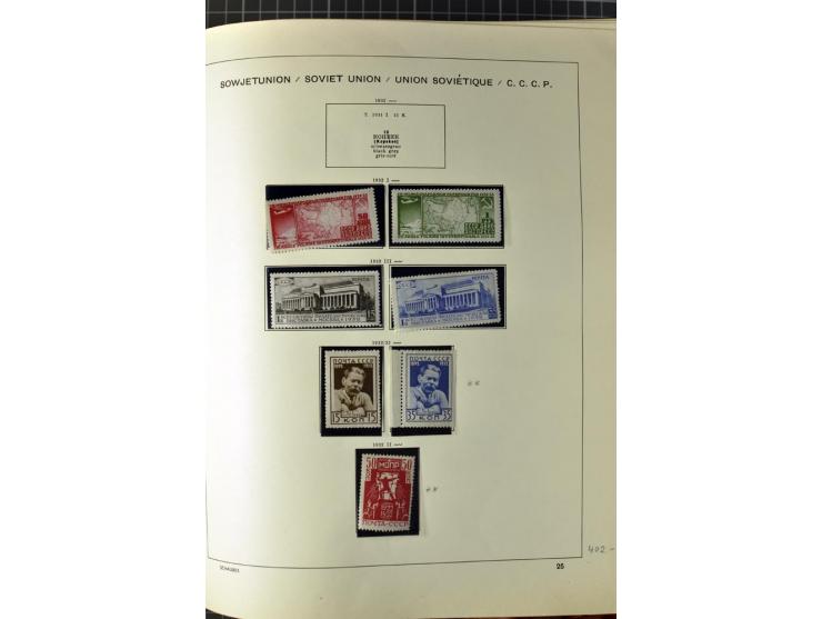 1875/1939, ungebrauchte Sammlung in vielen besseren Ausgaben dabei u.a. Mi.-Nr. 185IIB, 402-05B, 410-11A, 427-28, 429-49, 453