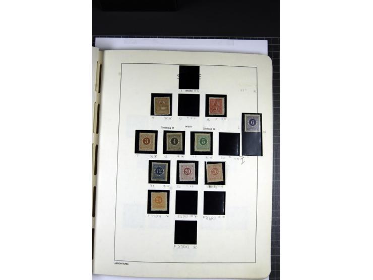 1855/1945, ungebrauchte und postfrische Sammlung, sehr gut besetzt und etwas spezialisiert mit Farben, Typen, Heftchenpaaren,