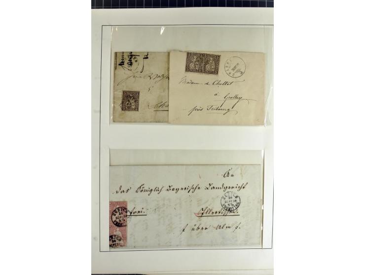 1843/1976, postfrische, ungebrauchte und gestempelte Sammlung mit u.a. Zürich Mi.-Nr. 2II (Attest), Bundespost Mi.-Nr. 4, 5I,