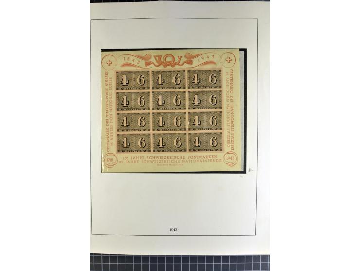 1843/1976, postfrische, ungebrauchte und gestempelte Sammlung mit u.a. Zürich Mi.-Nr. 2II (Attest), Bundespost Mi.-Nr. 4, 5I,