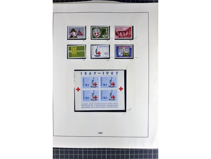 1843/1976, postfrische, ungebrauchte und gestempelte Sammlung mit u.a. Zürich Mi.-Nr. 2II (Attest), Bundespost Mi.-Nr. 4, 5I,
