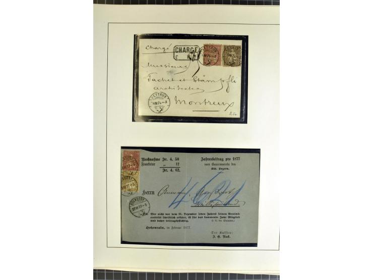 1843/1976, postfrische, ungebrauchte und gestempelte Sammlung mit u.a. Zürich Mi.-Nr. 2II (Attest), Bundespost Mi.-Nr. 4, 5I,