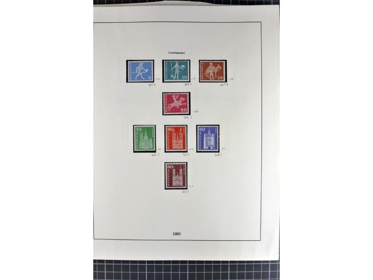 1843/1976, postfrische, ungebrauchte und gestempelte Sammlung mit u.a. Zürich Mi.-Nr. 2II (Attest), Bundespost Mi.-Nr. 4, 5I,