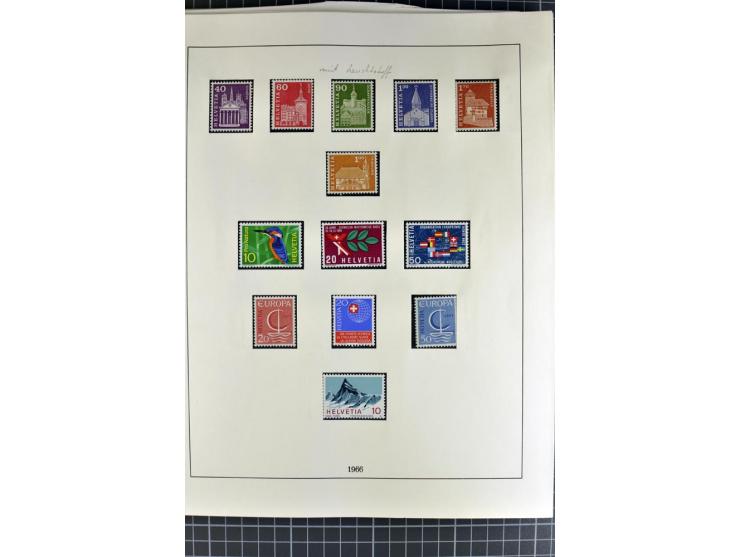 1843/1976, postfrische, ungebrauchte und gestempelte Sammlung mit u.a. Zürich Mi.-Nr. 2II (Attest), Bundespost Mi.-Nr. 4, 5I,