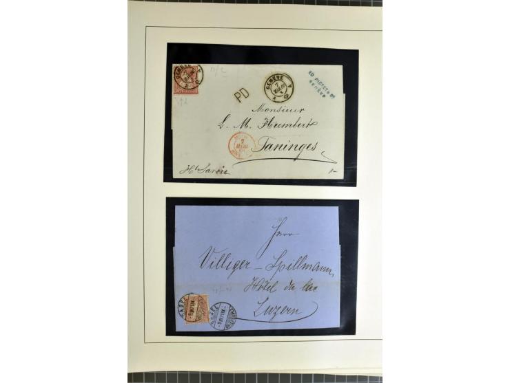 1843/1976, postfrische, ungebrauchte und gestempelte Sammlung mit u.a. Zürich Mi.-Nr. 2II (Attest), Bundespost Mi.-Nr. 4, 5I,