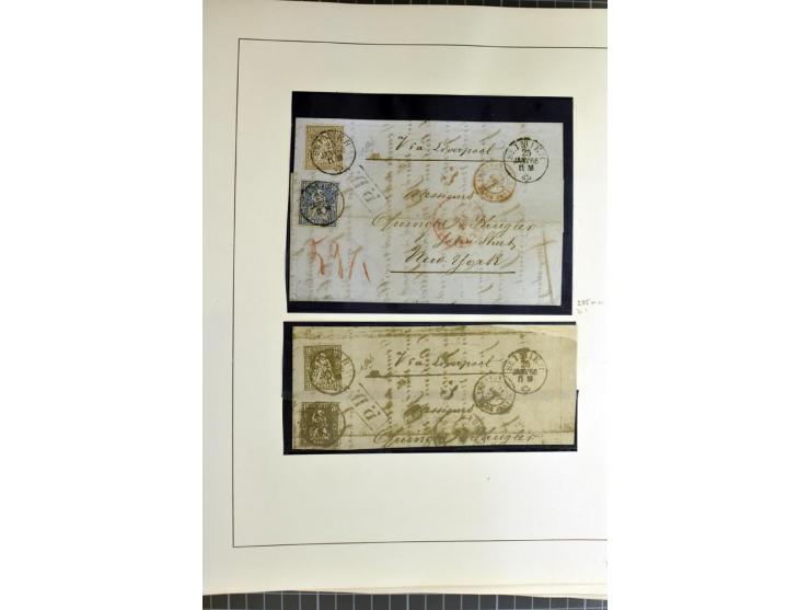 1843/1976, postfrische, ungebrauchte und gestempelte Sammlung mit u.a. Zürich Mi.-Nr. 2II (Attest), Bundespost Mi.-Nr. 4, 5I,
