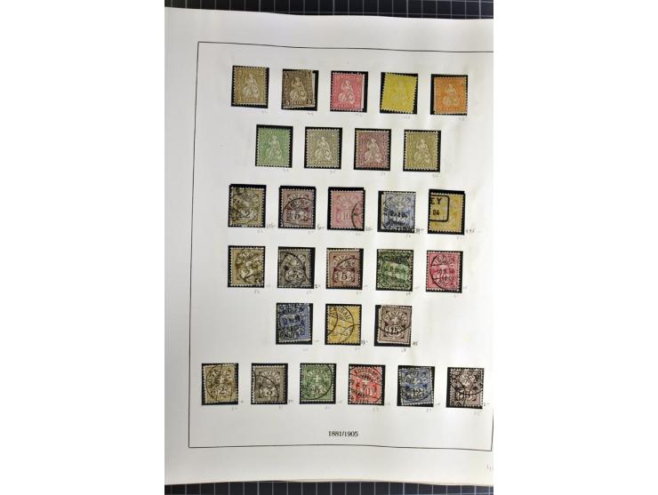 1843/1976, postfrische, ungebrauchte und gestempelte Sammlung mit u.a. Zürich Mi.-Nr. 2II (Attest), Bundespost Mi.-Nr. 4, 5I,