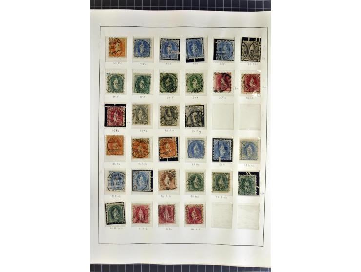 1843/1976, postfrische, ungebrauchte und gestempelte Sammlung mit u.a. Zürich Mi.-Nr. 2II (Attest), Bundespost Mi.-Nr. 4, 5I,