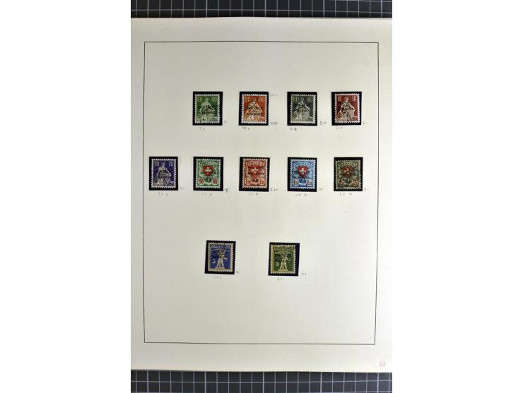 1843/1976, postfrische, ungebrauchte und gestempelte Sammlung mit u.a. Zürich Mi.-Nr. 2II (Attest), Bundespost Mi.-Nr. 4, 5I,
