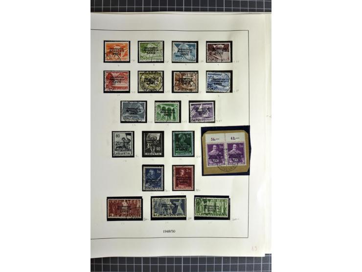 1843/1976, postfrische, ungebrauchte und gestempelte Sammlung mit u.a. Zürich Mi.-Nr. 2II (Attest), Bundespost Mi.-Nr. 4, 5I,