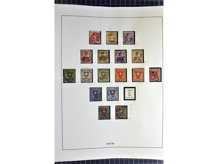 1843/1976, postfrische, ungebrauchte und gestempelte Sammlung mit u.a. Zürich Mi.-Nr. 2II (Attest), Bundespost Mi.-Nr. 4, 5I,