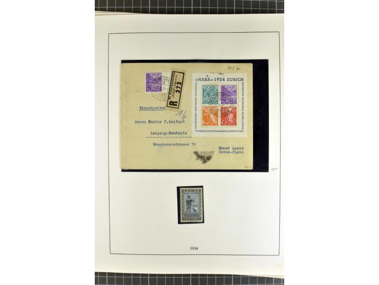 1843/1976, postfrische, ungebrauchte und gestempelte Sammlung mit u.a. Zürich Mi.-Nr. 2II (Attest), Bundespost Mi.-Nr. 4, 5I,