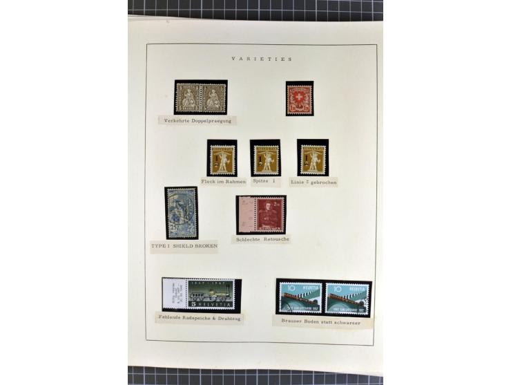 1843/1976, postfrische, ungebrauchte und gestempelte Sammlung mit u.a. Zürich Mi.-Nr. 2II (Attest), Bundespost Mi.-Nr. 4, 5I,