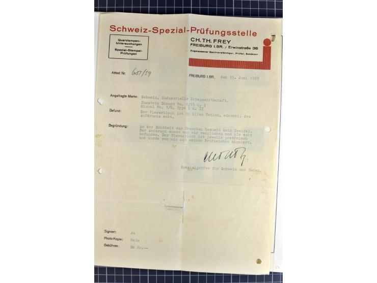 1843/1976, postfrische, ungebrauchte und gestempelte Sammlung mit u.a. Zürich Mi.-Nr. 2II (Attest), Bundespost Mi.-Nr. 4, 5I,