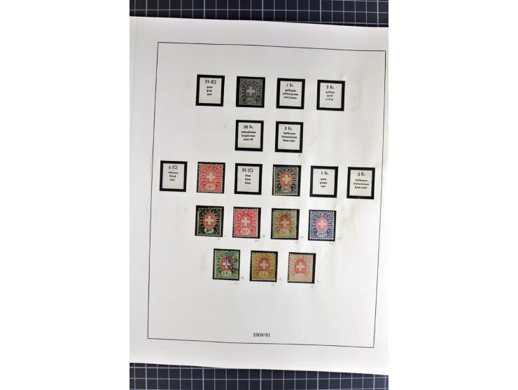1843/1976, postfrische, ungebrauchte und gestempelte Sammlung mit u.a. Zürich Mi.-Nr. 2II (Attest), Bundespost Mi.-Nr. 4, 5I,