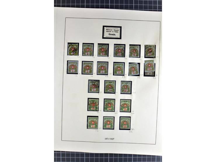1843/1976, postfrische, ungebrauchte und gestempelte Sammlung mit u.a. Zürich Mi.-Nr. 2II (Attest), Bundespost Mi.-Nr. 4, 5I,