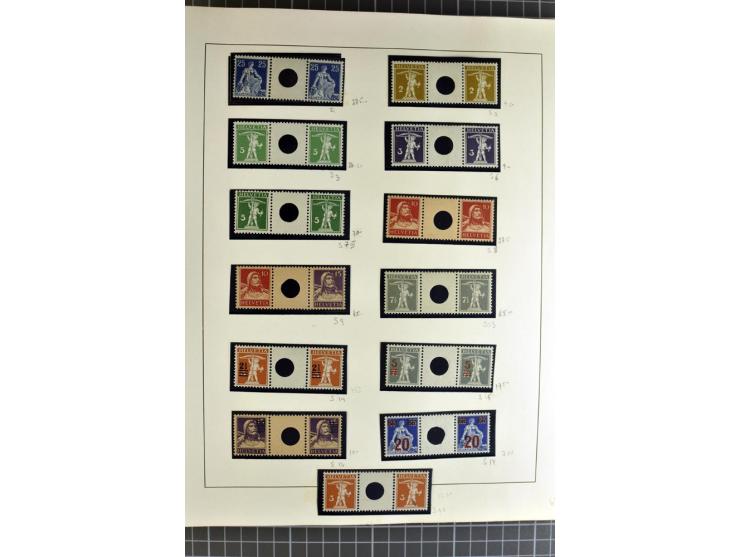 1843/1976, postfrische, ungebrauchte und gestempelte Sammlung mit u.a. Zürich Mi.-Nr. 2II (Attest), Bundespost Mi.-Nr. 4, 5I,