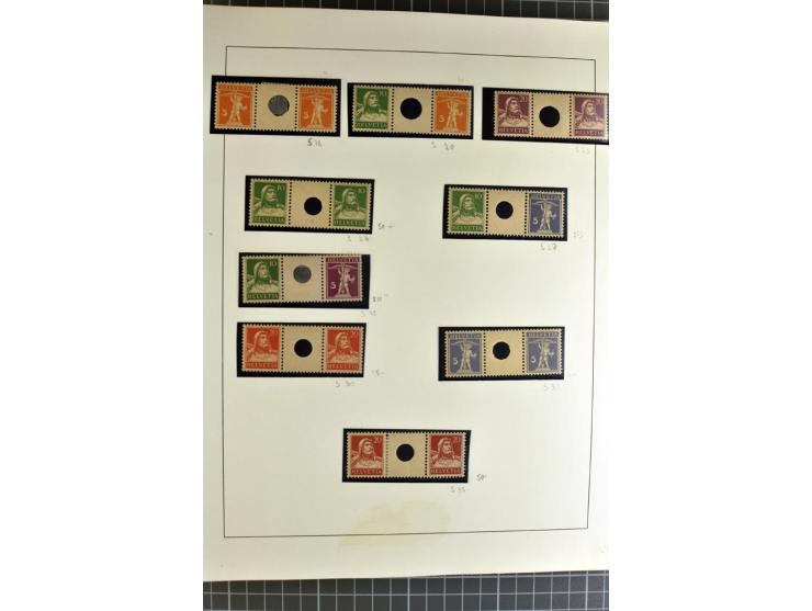 1843/1976, postfrische, ungebrauchte und gestempelte Sammlung mit u.a. Zürich Mi.-Nr. 2II (Attest), Bundespost Mi.-Nr. 4, 5I,