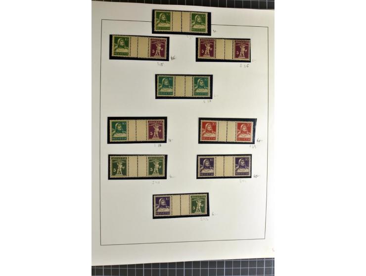 1843/1976, postfrische, ungebrauchte und gestempelte Sammlung mit u.a. Zürich Mi.-Nr. 2II (Attest), Bundespost Mi.-Nr. 4, 5I,