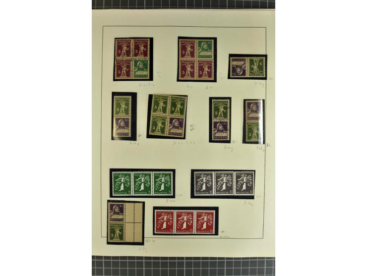 1843/1976, postfrische, ungebrauchte und gestempelte Sammlung mit u.a. Zürich Mi.-Nr. 2II (Attest), Bundespost Mi.-Nr. 4, 5I,