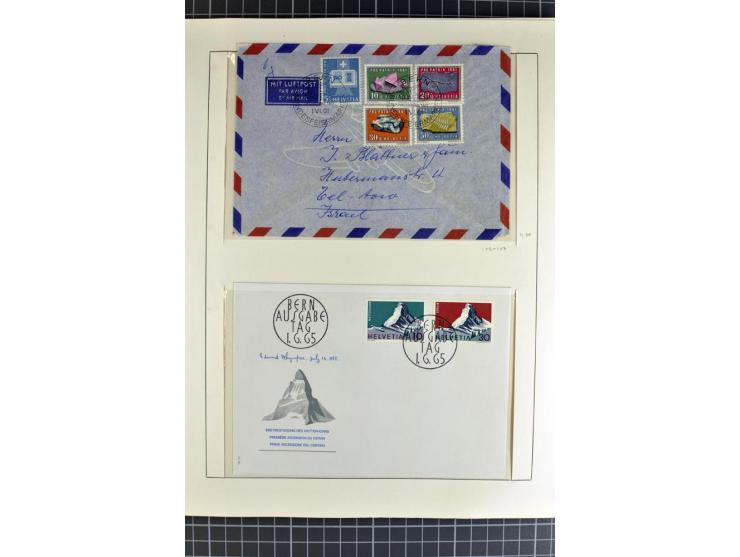 1843/1976, postfrische, ungebrauchte und gestempelte Sammlung mit u.a. Zürich Mi.-Nr. 2II (Attest), Bundespost Mi.-Nr. 4, 5I,