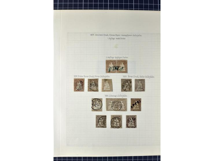 1843/82, gestempelte Partie, dabei sehr schöner Teil Strubel mit verschiedenen Drucken und Farben, Paare etc., viele Kabinett