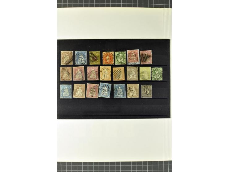 1843/82, gestempelte Partie, dabei sehr schöner Teil Strubel mit verschiedenen Drucken und Farben, Paare etc., viele Kabinett