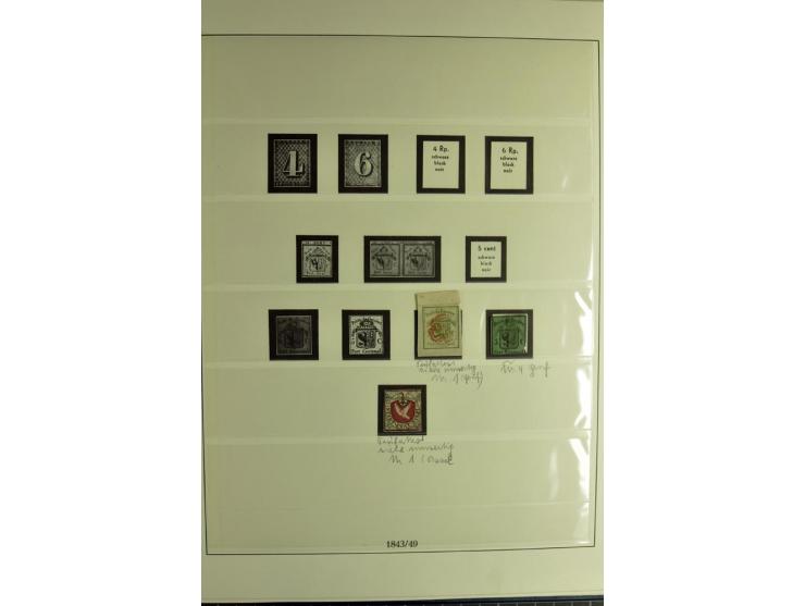 1845/2011, postfrische, ungebrauchte und gestempelte Sammlung mit u.a. Basel Mi.-Nr. 1 (Altsignaturen), Bundespost Mi.-Nr. 42
