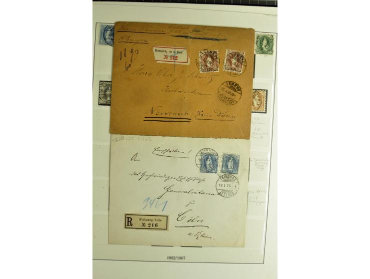 1845/2011, postfrische, ungebrauchte und gestempelte Sammlung mit u.a. Basel Mi.-Nr. 1 (Altsignaturen), Bundespost Mi.-Nr. 42