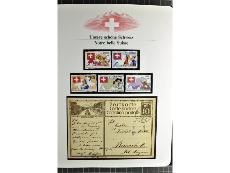 1845/2011, postfrische, ungebrauchte und gestempelte Sammlung mit u.a. Basel Mi.-Nr. 1 (Altsignaturen), Bundespost Mi.-Nr. 42