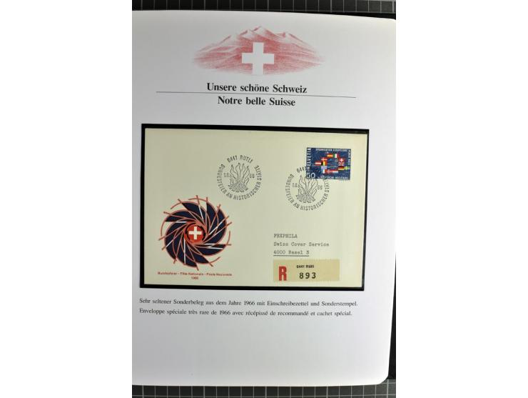 1845/2011, postfrische, ungebrauchte und gestempelte Sammlung mit u.a. Basel Mi.-Nr. 1 (Altsignaturen), Bundespost Mi.-Nr. 42