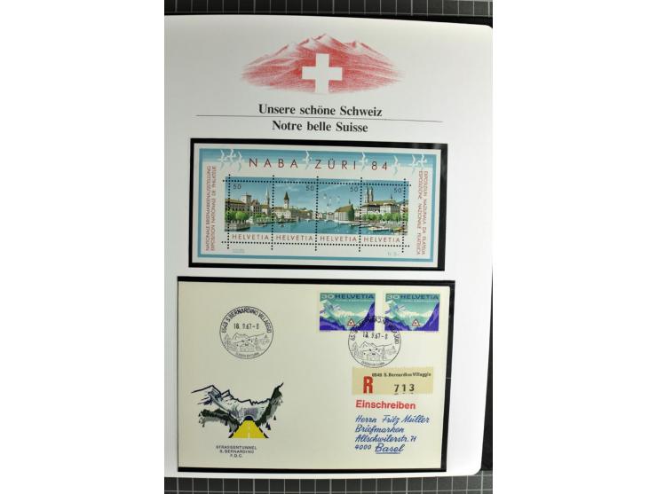 1845/2011, postfrische, ungebrauchte und gestempelte Sammlung mit u.a. Basel Mi.-Nr. 1 (Altsignaturen), Bundespost Mi.-Nr. 42