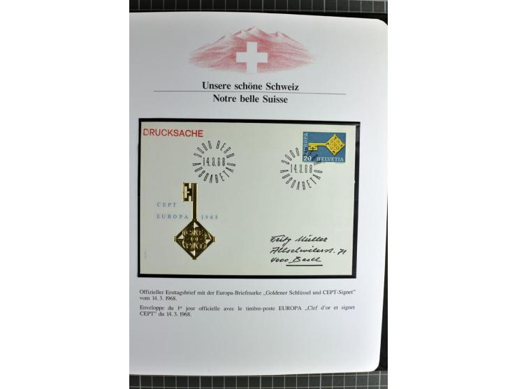 1845/2011, postfrische, ungebrauchte und gestempelte Sammlung mit u.a. Basel Mi.-Nr. 1 (Altsignaturen), Bundespost Mi.-Nr. 42