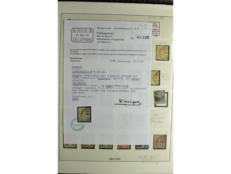 1845/2011, postfrische, ungebrauchte und gestempelte Sammlung mit u.a. Basel Mi.-Nr. 1 (Altsignaturen), Bundespost Mi.-Nr. 42