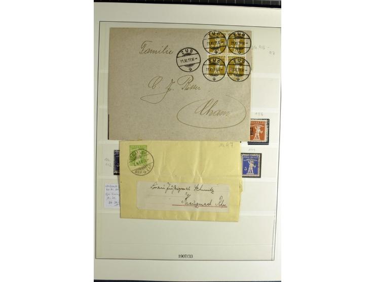 1845/2011, postfrische, ungebrauchte und gestempelte Sammlung mit u.a. Basel Mi.-Nr. 1 (Altsignaturen), Bundespost Mi.-Nr. 42