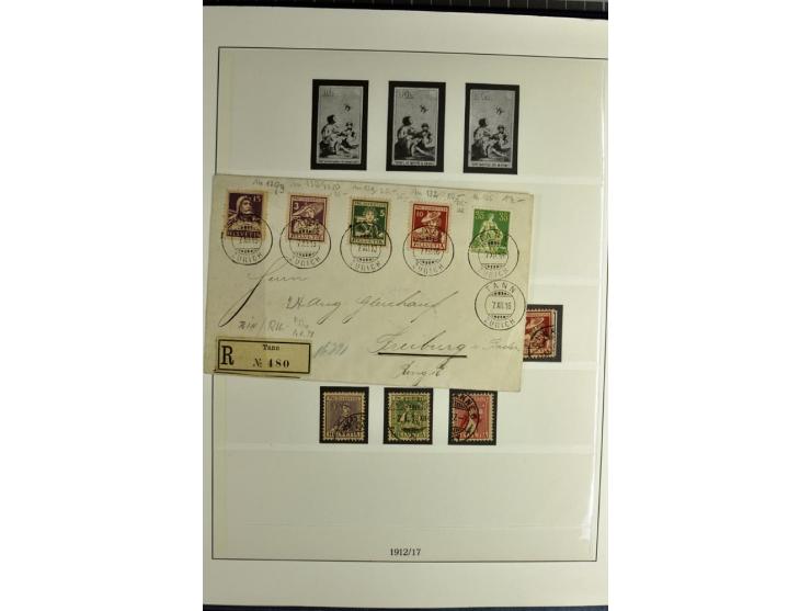 1845/2011, postfrische, ungebrauchte und gestempelte Sammlung mit u.a. Basel Mi.-Nr. 1 (Altsignaturen), Bundespost Mi.-Nr. 42