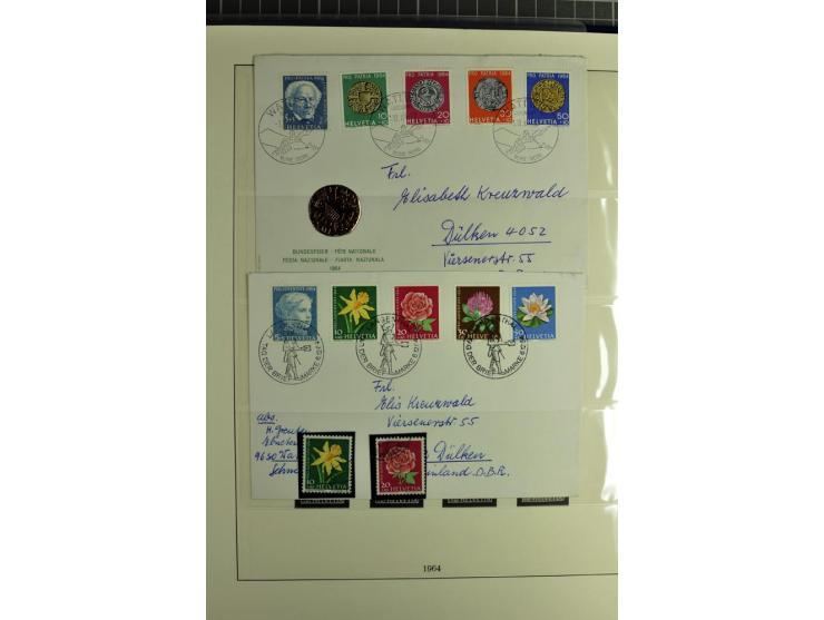 1845/2011, postfrische, ungebrauchte und gestempelte Sammlung mit u.a. Basel Mi.-Nr. 1 (Altsignaturen), Bundespost Mi.-Nr. 42
