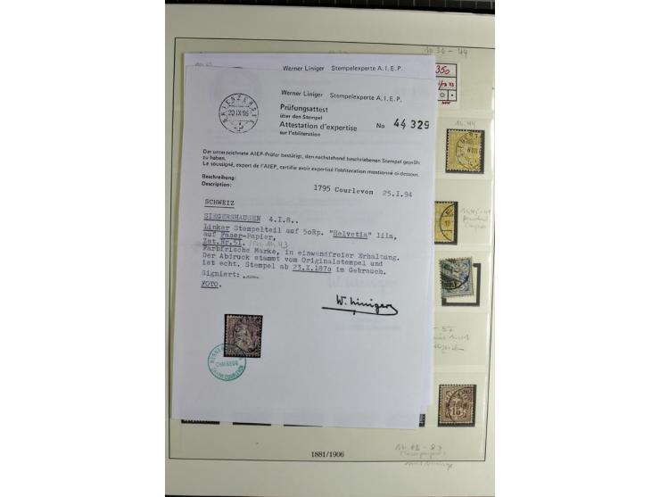 1845/2011, postfrische, ungebrauchte und gestempelte Sammlung mit u.a. Basel Mi.-Nr. 1 (Altsignaturen), Bundespost Mi.-Nr. 42