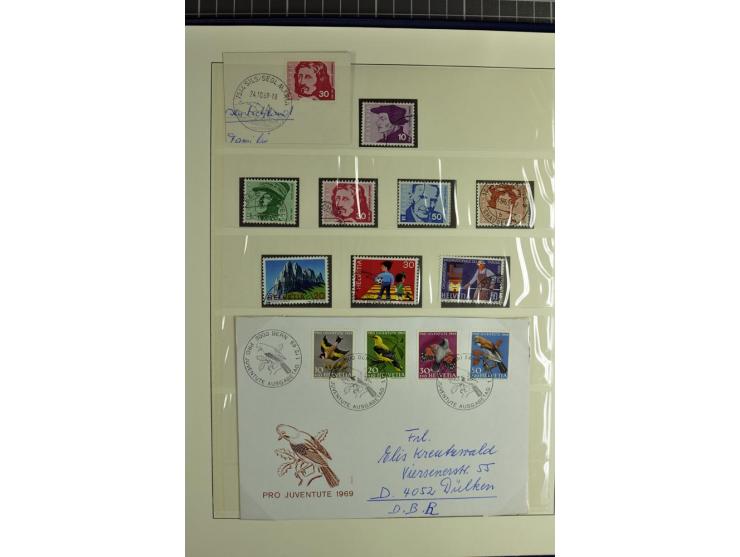 1845/2011, postfrische, ungebrauchte und gestempelte Sammlung mit u.a. Basel Mi.-Nr. 1 (Altsignaturen), Bundespost Mi.-Nr. 42