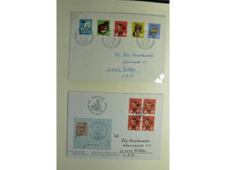 1845/2011, postfrische, ungebrauchte und gestempelte Sammlung mit u.a. Basel Mi.-Nr. 1 (Altsignaturen), Bundespost Mi.-Nr. 42