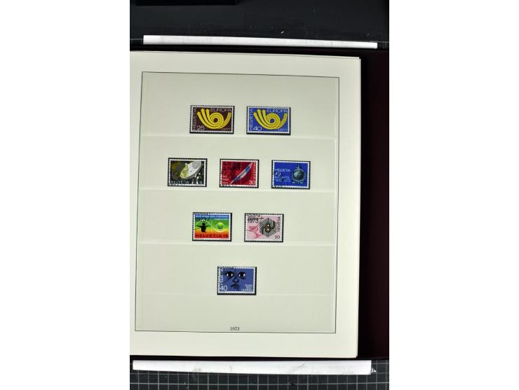 1854/1986, postfrische, ungebrauchte und gestempelte Sammlung in 3 Lindner-T-Alben