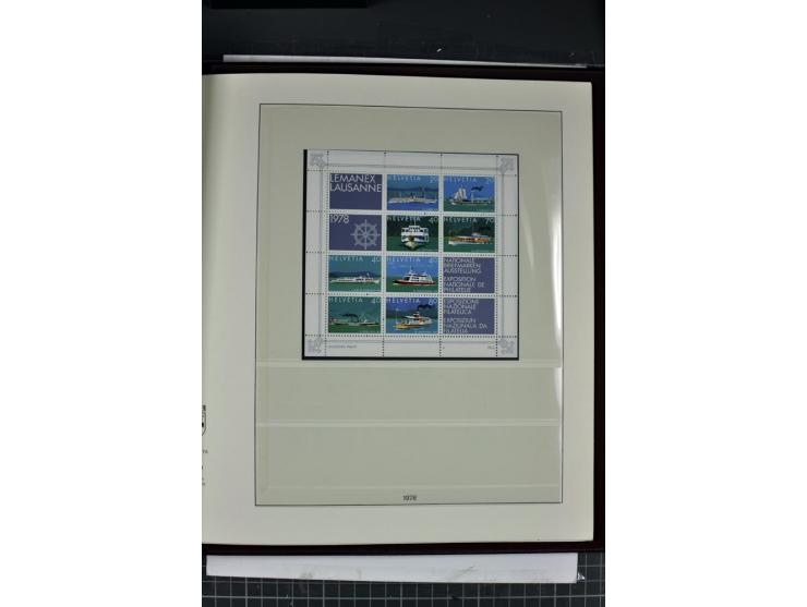 1854/1986, postfrische, ungebrauchte und gestempelte Sammlung in 3 Lindner-T-Alben