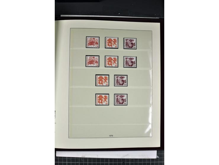 1854/1986, postfrische, ungebrauchte und gestempelte Sammlung in 3 Lindner-T-Alben