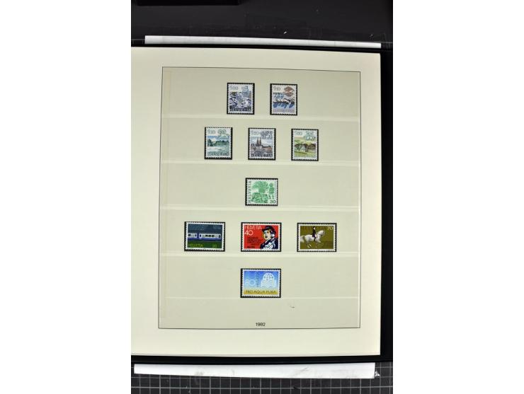 1854/1986, postfrische, ungebrauchte und gestempelte Sammlung in 3 Lindner-T-Alben